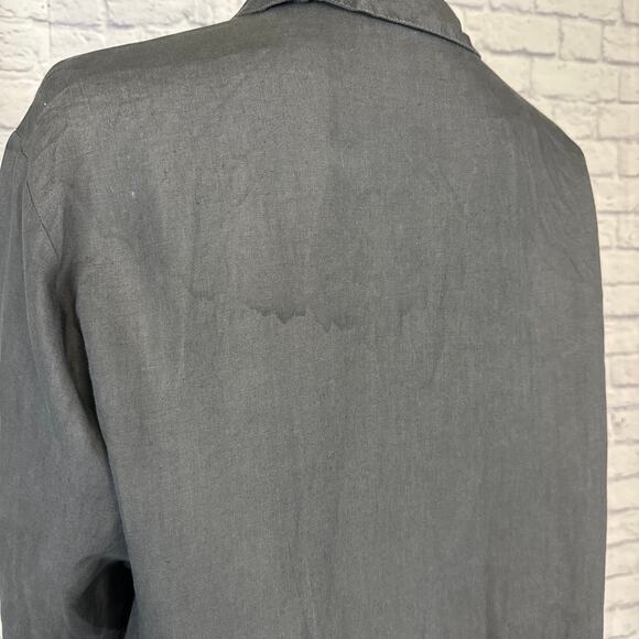 Vintage 90’s LAT NAYLOR THINK TANK black linen top/ jacket size medium to large - Picture 12 of 12